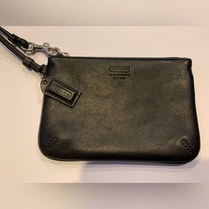 Leather coach wristlet